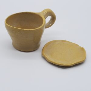Yellow Espresso Cup and Saucer