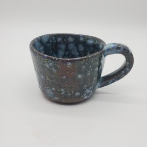 Blue Hydrangea with Jungle Glaze Coffee Mug