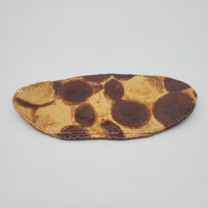 Wood Pattern Ceramic Dish