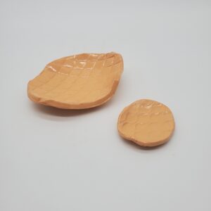 Orange Cream Trinket/Soap Dish Set