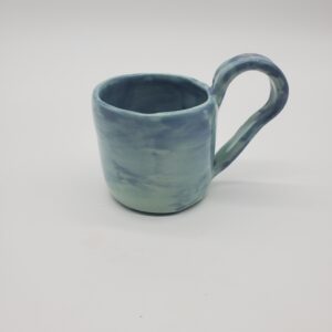 Teal and White Mug